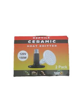 Chl150w Lucky Herp Reptile Ceramic Heat Emitter Bulbs 150w. 2-pack No-light Heater.new