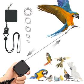 Lukhmelf 085353845300 Retractable Bird Leash Parrot Flying Rope Anti-bite Wire Adjustable B