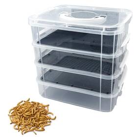 Lukhmelf 742404964440 Inch Mealworm Breeding Kit For Reptiles Birds Chickens And More - High Capacity