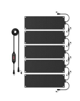 Smm02 Lulncush Heated Snow Melting Mat For Stairs 5 Pack 10 Inch X 30 Outdoor Mats Grap