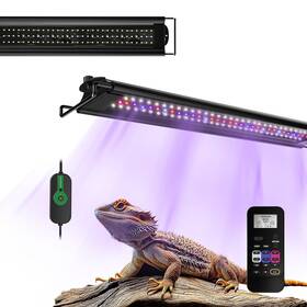 Lpc074 Luminpacific 12w Reptile Uvb Strip Light Dimming Lamp Remote Control 24 7 Timer Modes