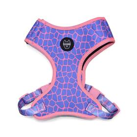 Luneez 850082775330 Dog Harness Neon Green With Hot Pink Leopard Print Large Adjustable Vest-s
