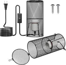 Lusta Led Co. Ltd 445005628669 2pack Reptile Heat Lamp Guard With 150w E26 Ceramic Holder Anti Scald Me
