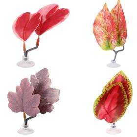Lyreh X19068 4pcs Betta Leaf Hammock 4 Styles Adjustable Plastic Bed Resting Spot S