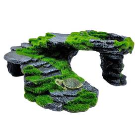Mc54894 M2cbridge Cave Basking Platform For Turtles Fish Amphibians 10 In L 3.8
