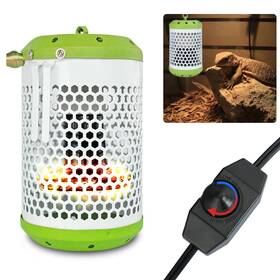 01-rhl000 Magoog Ceramic Heat Lamp Bulb With Lampshade Reptile Guard Adjustable Fr
