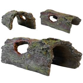 Mag005 Magtara Log Hideout Rainforest Series - Reptile Wood Hide Basking Rock Terrarium And