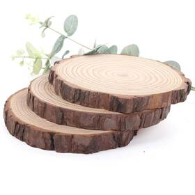 Maom 467641806080 Natural Pine Wood Slabs Untreated 6-7 Inches Diameter X 3/5 Inch Thick Large 3 Pi