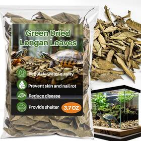 Leaf-01 Maqihan 3.7 Oz Longan Leaf Litter For Aquarium - Turtle