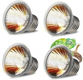 Mclanzoo 313021144166 Uva Uvb Reptile Light Bulbs 4 Pack 50w Basking Heat Lamp For Reptiles And