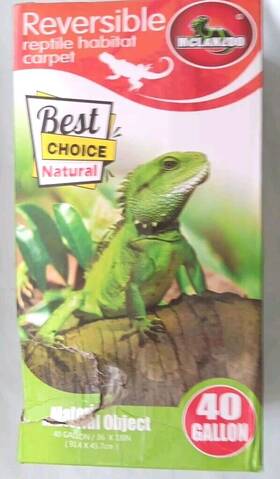 Mclanzoo 766445090890 Reptile Carpet 36 18in Pet Terrarium Liner Reptiles Cage Mat Damaged Box