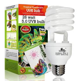 Mclanzoo 768492515616 Uva Uvb Reptile Light 5.0 Tropical 26w Bulb E26 Compact Fluorescent T