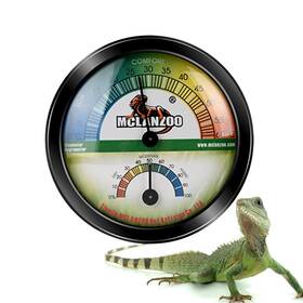 Mc-ther01 Mclanzoo Reptile Terrarium Thermometer Hygrometer Dual Gauges 2-in-1 For Tank