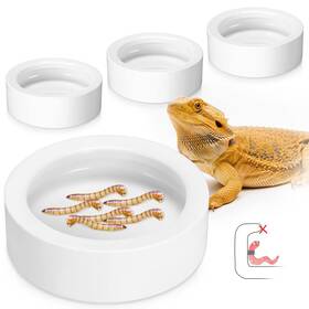 Meanplan 331375863183 4 Pcs Reptile Bowl Food Dish Water Feeding