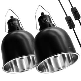 Mecesor 797417386147 Reptile Light Fixture 2 Packs 5.5 Inch Deep Dome Lampshade