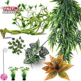 Mechpia 313044953905 Repitle Plants For Bearded Dragon Tank Accessories Terrarium Hanging Art