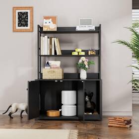 Hhrc36evt1qx7r2eg Megachoice Litter Box Enclosure With Shelves Cat Furniture Scratch Pad