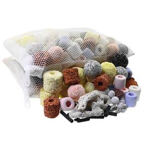 1000g Mei Ting 768477547496 Aquarium Filter Media 15-in-1 Mineral Balls And Ceramic Rings - With Zipp
