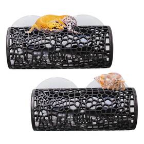 Xiyipanpaguanheise10cm Mhllgn 2-g 2 Pack Reptile Hide With Suction Cups Hollowed-out Hideout And Caves Hermit