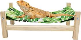 Minrzpet 744110265446 Bearded Dragon Bed Wooden Reptile Sleeping Hammock Tank Accesso
