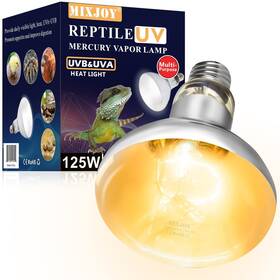 Mixjoy 729920105304 125w Reptile Heat Lamp Bulb High Intensity Self-ballasted Uva Uvb Lig