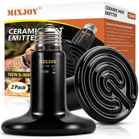 Dl185150-bk-2pc Mixjoy 150w Reptile Heat Lamp 2pack Ceramic Emitters B