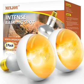 Lr95150w-wh-2pc Mixjoy 150w Reptile Heat Lamp Bulb 2pack Basking Spot Light Upgraded Inten