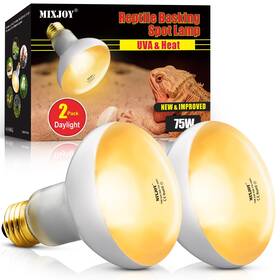 Pr8075w-wh-2pc Mixjoy 75w Reptile Heat Lamp Bulbs 2pack For Reptiles Basking
