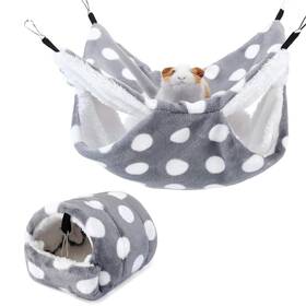 Mmus2017611 Mogoko Fleece Hammock And House Set For Small Pets 11.8 X 4 Intttttttt