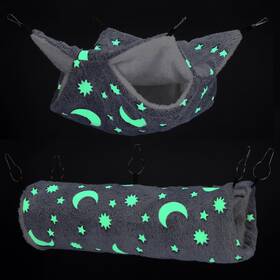 Mmus9074g Mogoko Noctilucent Luminous Grey Guinea Pig Rat Hammock Bunkbed Hanging Tunnel And S