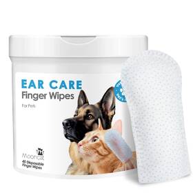 Mnc-012-upc Mooncat Cat And Dog Ear Cleaner Wipes - Gentle Finger For Infection Mites W