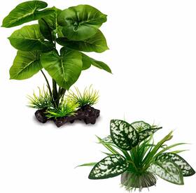 Moonorange 313024986930 Artificial Reptile Plants For Terrariums And Aquariums M Set - 2pcs