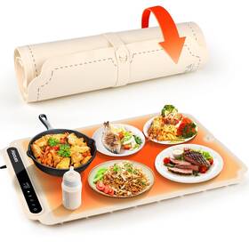 Sh006 Mooues Warming Mat For Food - Full Surface Heating 7 Level Temperature And 6 Hours