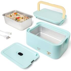Moss & Stone 897038504954 And Turquoise Electric Lunch Box Food Heater For Adults 80w Portabl
