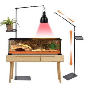 Msgglun-87 Msgglun 754552392310 74 Inch Telescopic Reptile Lamp Stand With Tray Hang 6.6 Lbs Very Sturdy Dome H