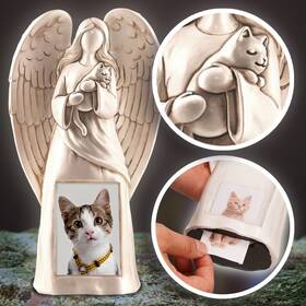 Muldale 060784494834 Angel Cat Figurine - Statue For Indoor Or Outdoor Memorial St