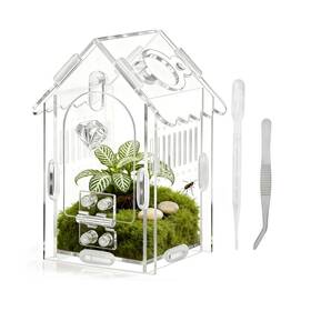 Murcano 744585876659 Small Jumping Spider Enclosure Kit With Feeding Tools Acrylic Front