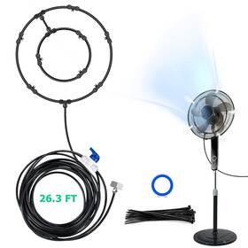 5us-shuiguan Mussozy Fan Misting Kit For Outdoor Cooling 26.3 Ft Hose 8 Brass Mi... Fast Ship