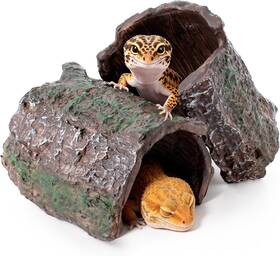 Ms251669 Mygeromon Reptile Hides Leopard Gecko Hideout Resin Caves Tank Accessories Decor