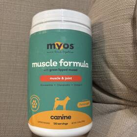 Myos Canine Muscle Formula 850059296042 And Joint Powered By Fortetropin With Green Lipped Mussel 396 Gr 5/27