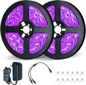 N A 755439387085 Led Black Light Strip Lights Kit 50ft/15m Non-waterproof 12v