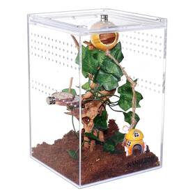 Naneezoo 786411851157 Magnetic Acrylic Reptile Cage 6 Inch X6 X9 Tall Enclosure Transparent R
