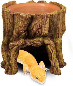 Dcd-2in1 Naneezoo Reptile Hide Cave 2 In 1 Humid With Terracotta Water Basin