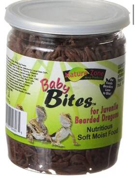 54626 Nature Zone Lot 3 Reptile Baby Bites For Juvenile Bearded Dragons 6 Oz
