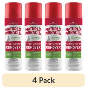 Natures Miracle 460278739192 4 Pack Stain And Odor Remover Foam Aerosol