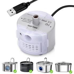 Nautypaws 718387235457 Stainless Steel Cat Water Fountains Pump Ultra-quiet Replacement For Pet