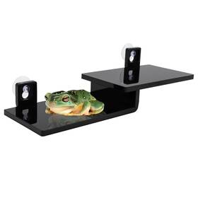 Neeenn 750250656433 Frog Basking Platform With Suction Cup Acrylic Material Double Ledge For Reptile