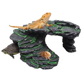 Dhqyytst001 Neeenn Large Bearded Dragon Basking Platform Resin Reptile Hideout 9.5 X 8 3.7 In