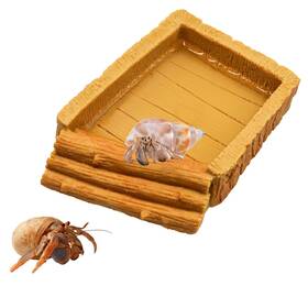 Hsjjxmwsx033 Neeenn Hermit Crab Pool Resin Reptile Water Bowl And Bathing Dish Aquarium Tank Cage