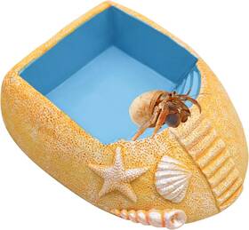 Jjxhysp1210 Neeenn Hermit Crab Water Pool With Climbing Ramp Resin Habitat Blue